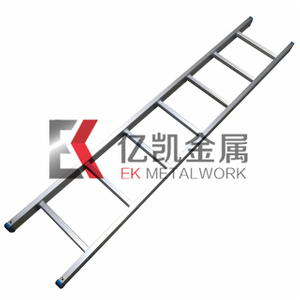 Rectangle Straight Pole 6063-T5 Aluminum Alloy Ladder 1m To 6m Gamit ang plastic Footpad