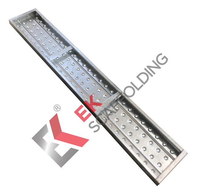 Tsina Factory BS12811 Scaffolding Walking Board Hot Dip Galvanized Metal Deck HDG Steel Plank