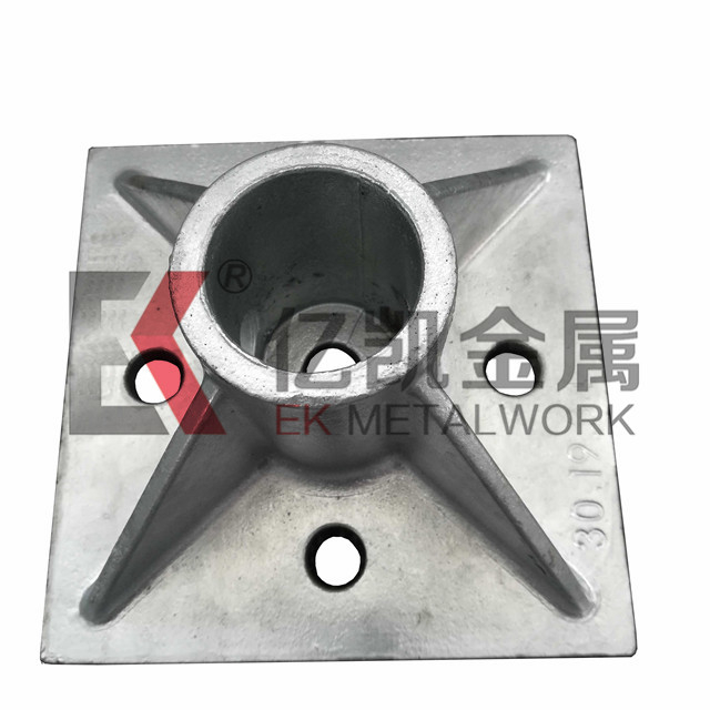 Bespoke machining casted hot dip galvanized scaffolding base jack plate