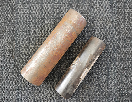 Formwork tie rod, wing nut at water stopper