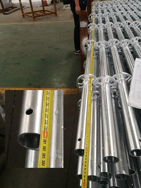 Hot Dip Galvanized HDG 3M Ringlock Scaffolding Vertical Standard