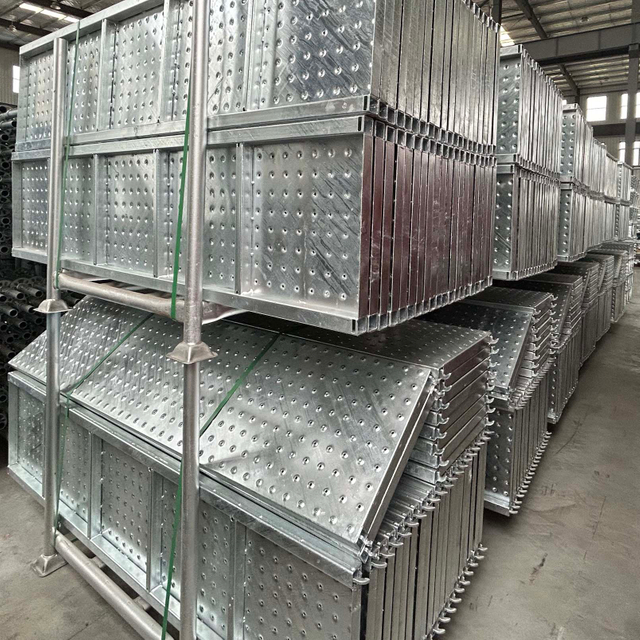 Galvanized steel scaffold plank