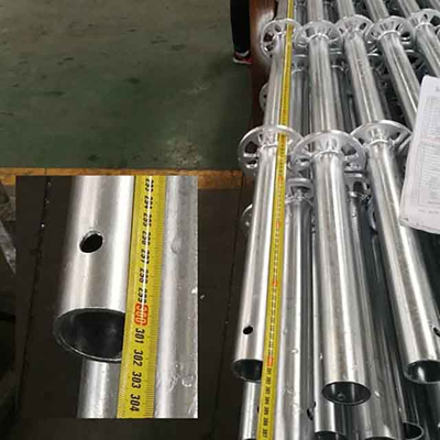 Mainit na Dip Galvanized HDG Ringlock Scaffolding Vertical Standard