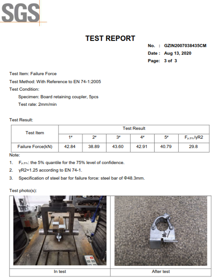 SGS - DF board retaining Coupler