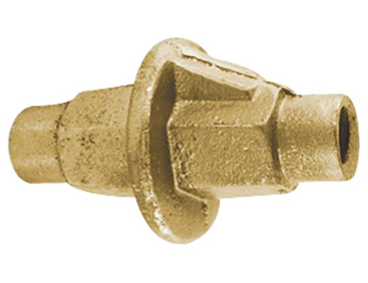 Formwork tie rod, wing nut at water stopper