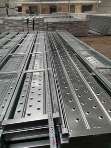 Galvanized plank metal deck scaffolding walk boards