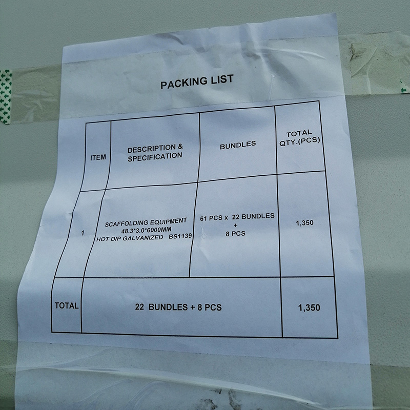 Scaffolding Pipe Naglo -load ng 