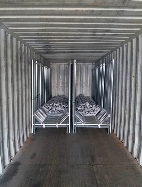 Punch hole scaffolding cross brace