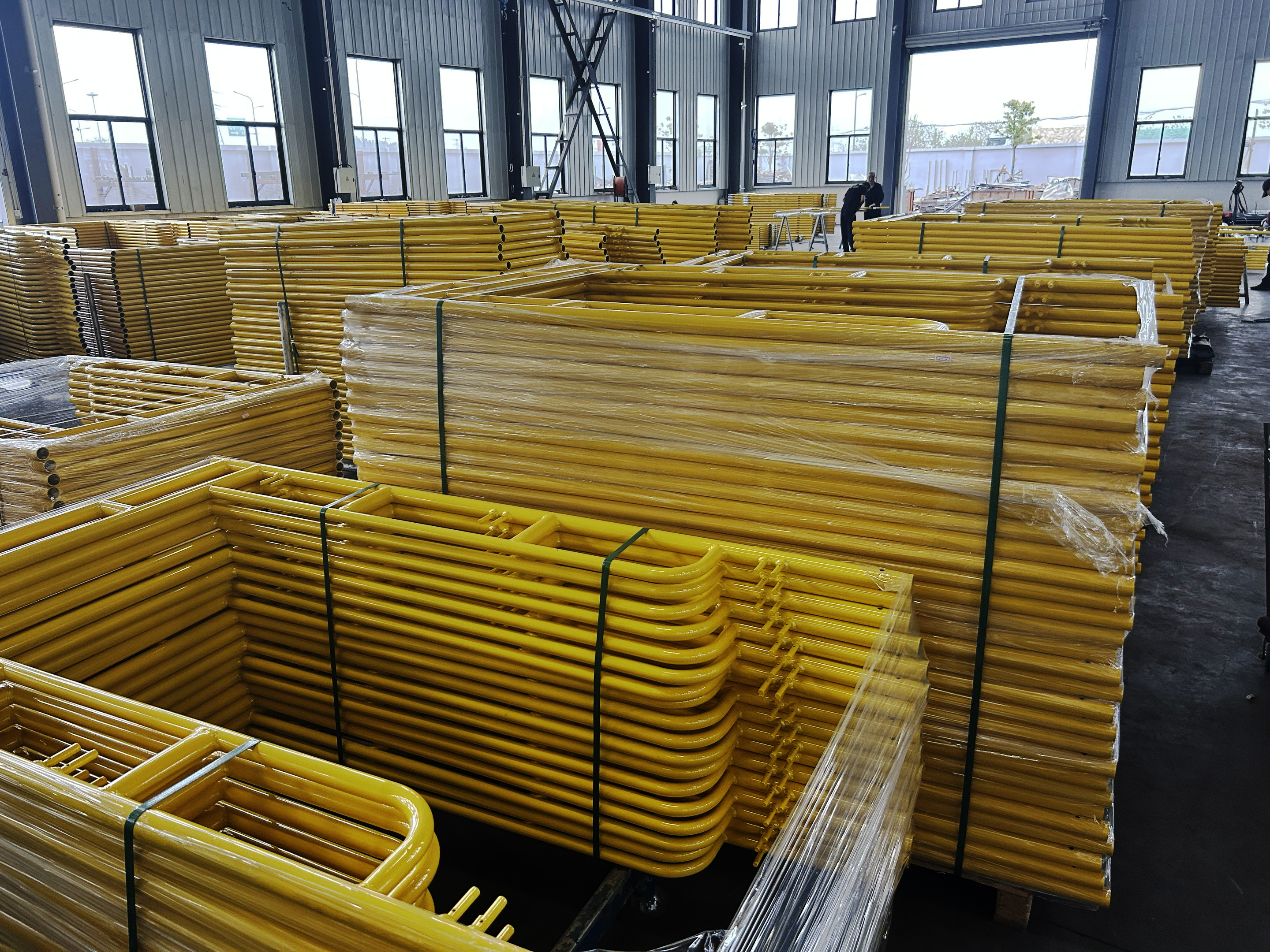 Powder coated walk thru frame