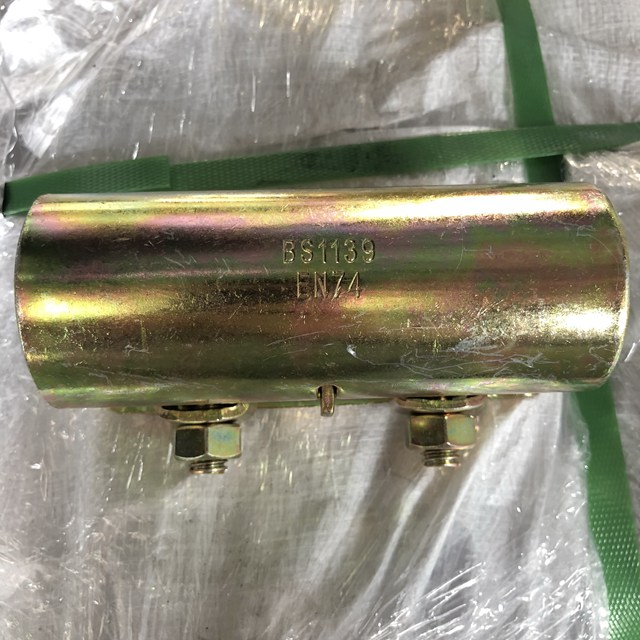 BS1139 EN74 Pinindot ang Scaffolding Sleeve Coupler Zinc Plated Golden External Connector