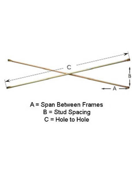 Punch hole scaffolding cross brace